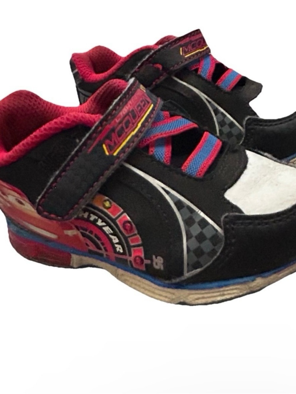 Disney Pixar Cars Sneakers Toddler Size 6.5 Boys Shoes Lightning McQueen